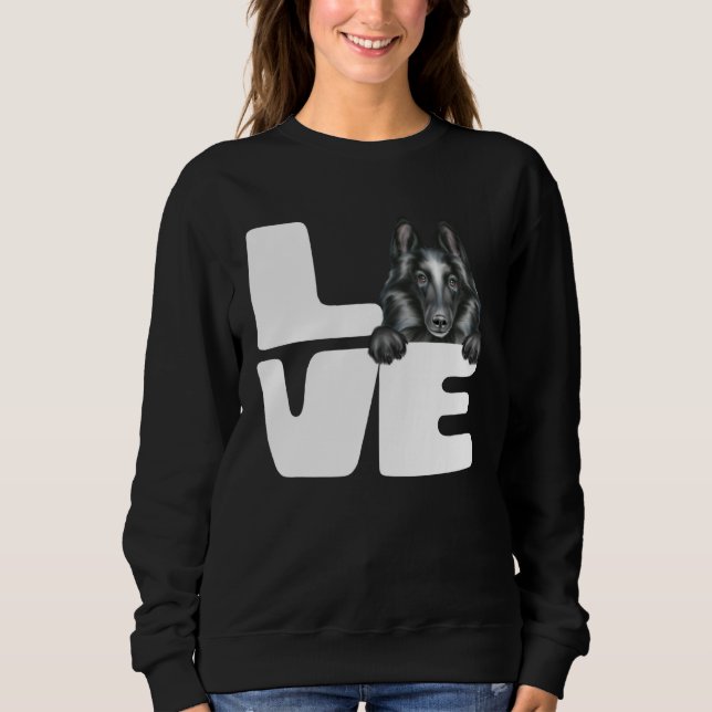 I Love My Belgian Sheepdog Dog Sweatshirt (Vorderseite)