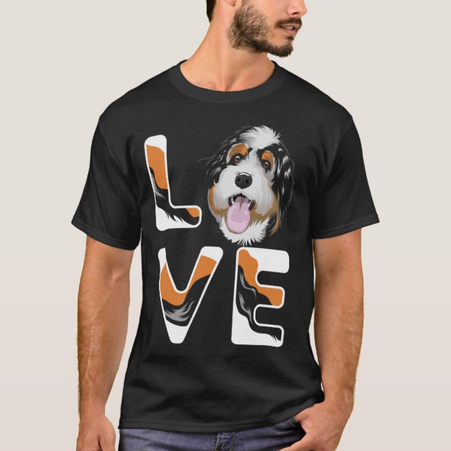 I Love My Bernedoodle  Cute Bernedoodle T-Shirt (Vorderseite)
