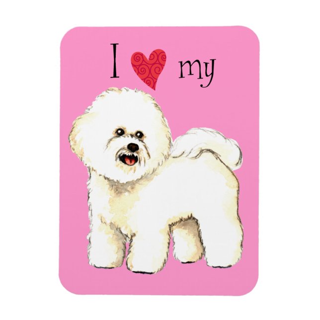 I Love my Bichon Friise Magnet (Vertikal)
