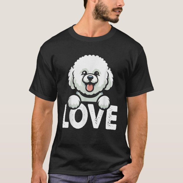 I Love My Bichons Frise Dog Lover  T-Shirt (Vorderseite)
