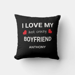 I love my boyfriend - Custom name Valentine Gift Kissen
