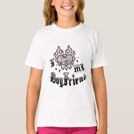 I Love My Boyfriend - Pink - DingusDesign T-Shirt
