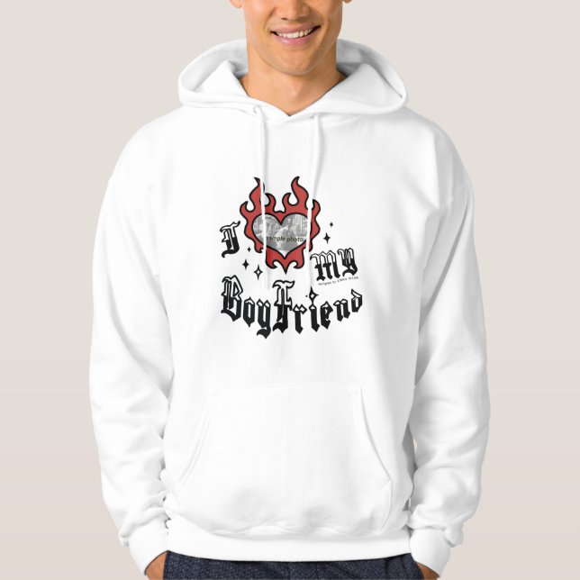 I Love My Boyfriend - Red - DingusDesign  Hoodie (Vorderseite)