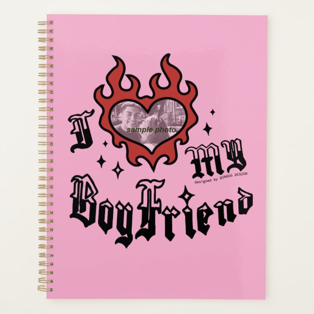 I Love My Boyfriend - Red - DingusDesign  Planer (Vorderseite)