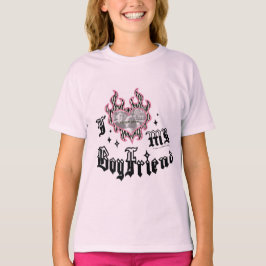 I Love My Boyfriend - Zebra - DingusDesign T-Shirt