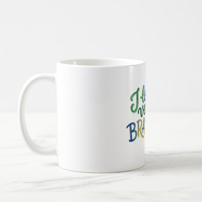 I Love My Brazilian Version Kaffeetasse (Links)