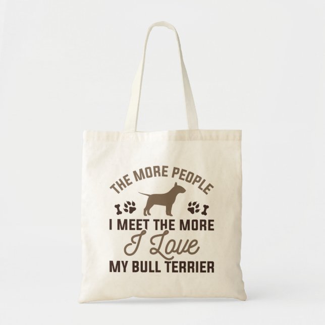I Love My Bull Terrier Tragetasche (Vorne)