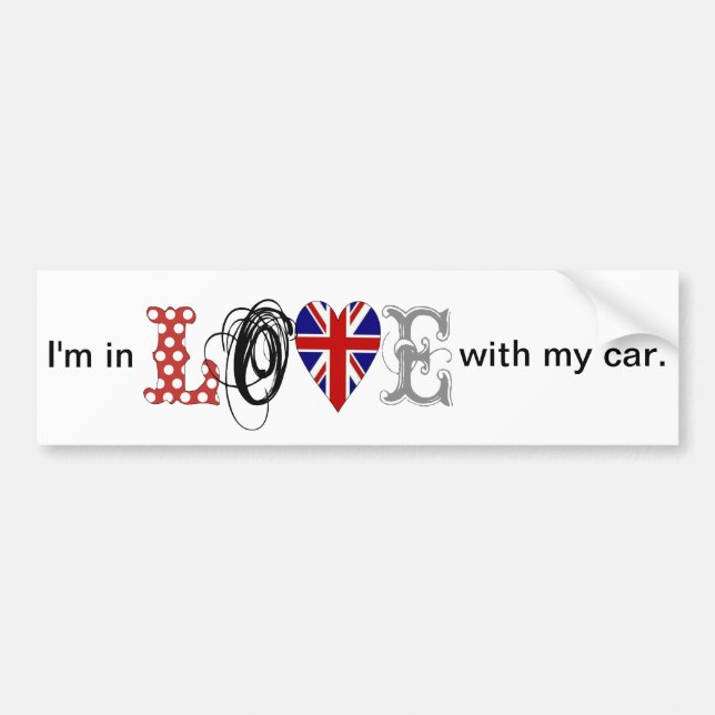I LOVE my car-Sticker Autoaufkleber (Vorne)
