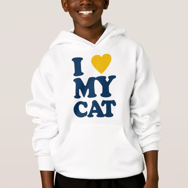 I love my cat hoodie (Vorderseite)