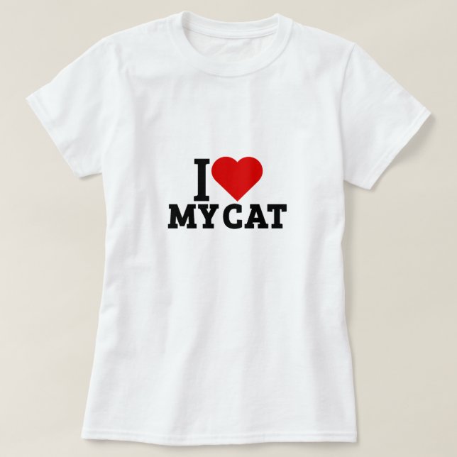 I love my cat T-Shirt (Design vorne)