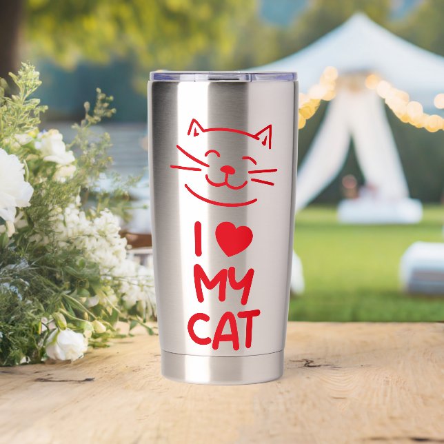 I love my cat thermobecher (Hochzeit (gedreht))