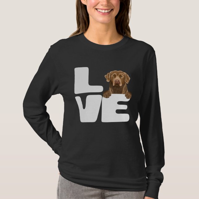 I Love My Chesapeake Bay Retriever Dog T-Shirt (Vorderseite)