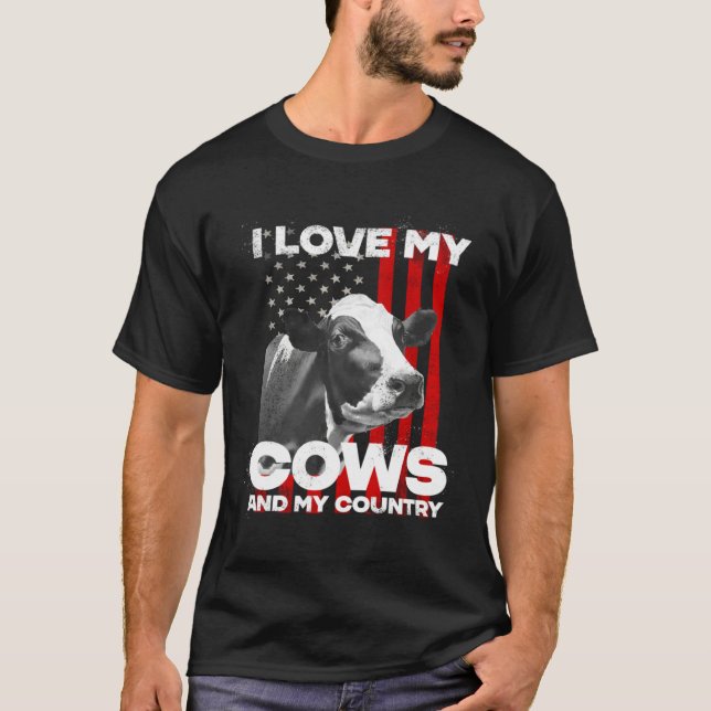 I love my cows dairy farmer farming     T-Shirt (Vorderseite)
