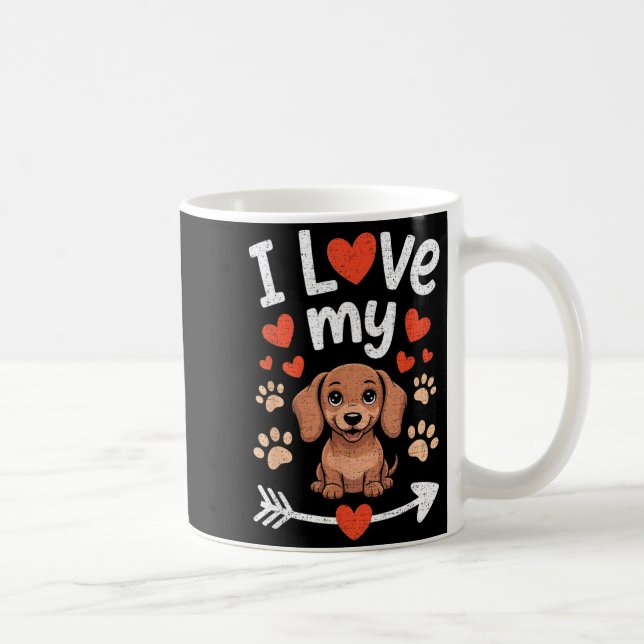 I Love My Dachshund - Wiener Dog Trainer Breeder P Kaffeetasse (Rechts)