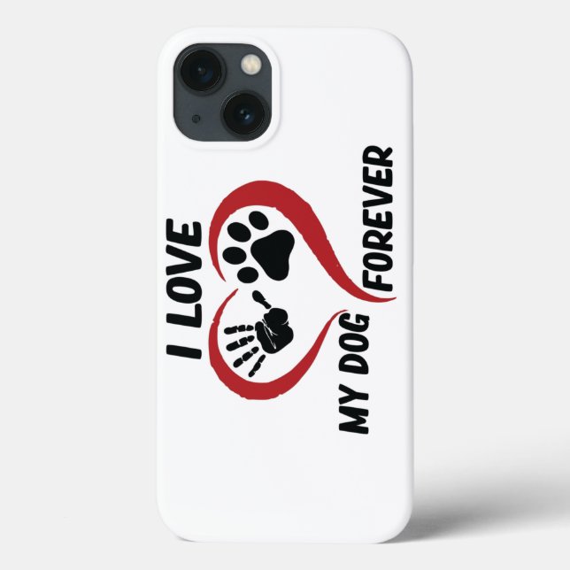 I love my dog throw pillow Case-Mate iPhone hülle (Rückseite)