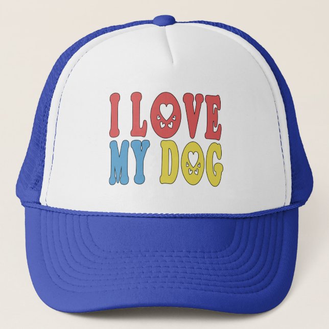 i love my dog truckerkappe (Vorderseite)