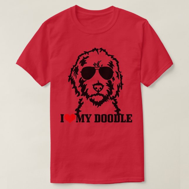 I Love My Doodle Goldendoodle Mom Labradoodle Dog  T-Shirt (Design vorne)