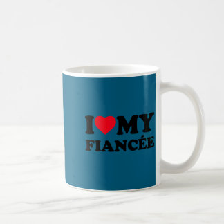 I love my fiancee heart funny family Graphic Art Kaffeetasse