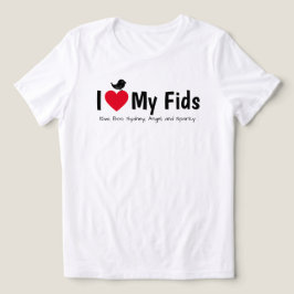 I Love My Fids Feathered Kids Canary Finch Tri-Blend Shirt