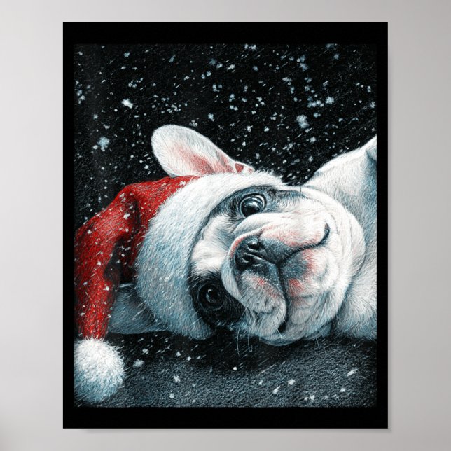 I Love My French Bulldog Christmas Cute  Poster (Vorne)