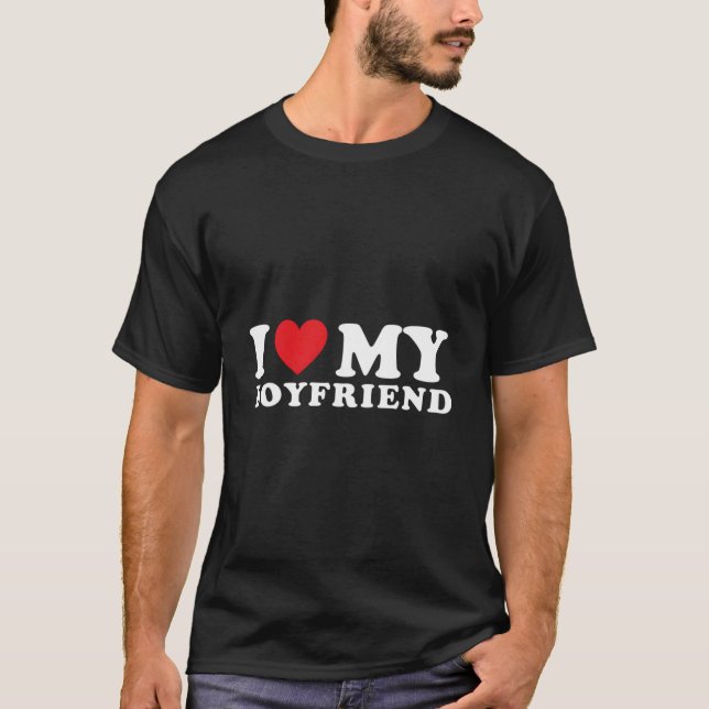 I Love My Friend I He My Friend Bf T-Shirt (Vorderseite)