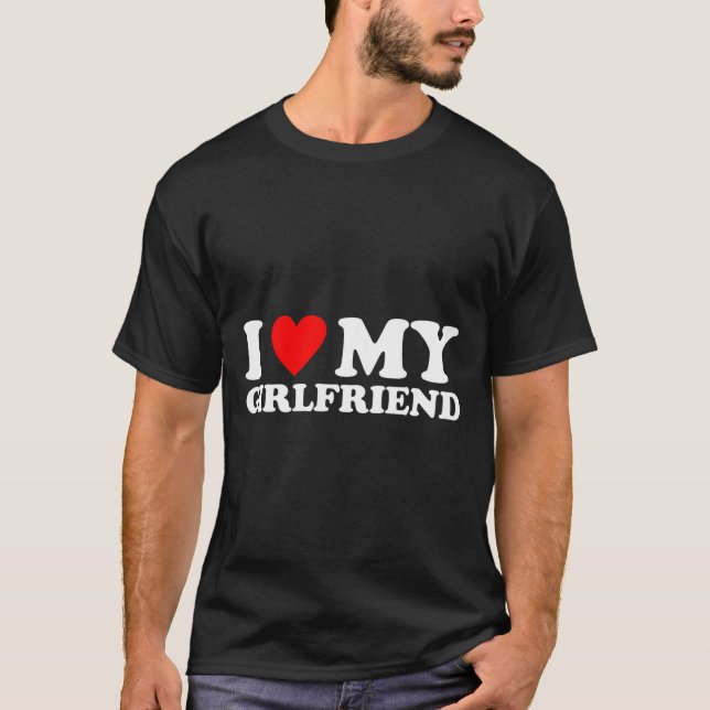 I Love My Friend I He My Friend Gf T-Shirt (Vorderseite)