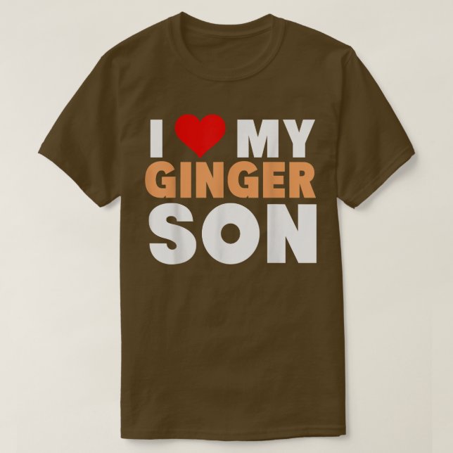 I Love My Ginger SonCool Redhead Family Gift  T-Shirt (Design vorne)