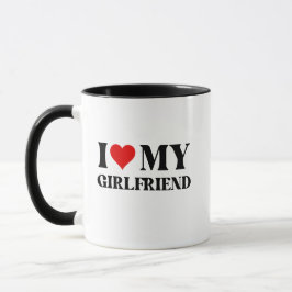 I Love My Girlfriend Mug – Romantic Gift for Her Tasse