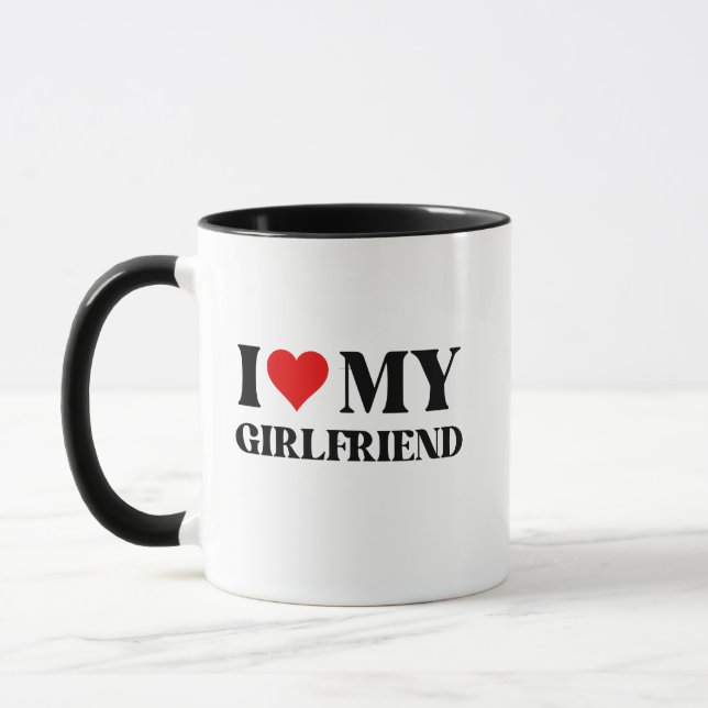 I Love My Girlfriend Mug – Romantic Gift for Her Tasse (Links)