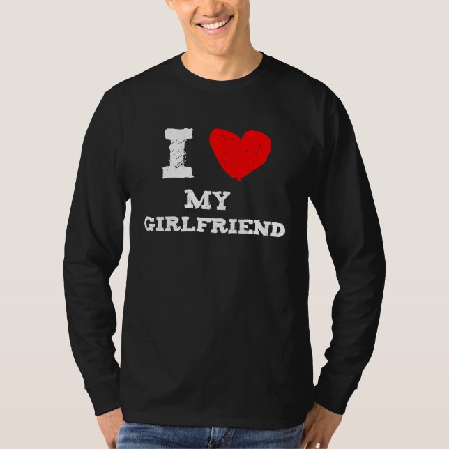 I love my girlfriend red heart girlfriend T-Shirt (Vorderseite)