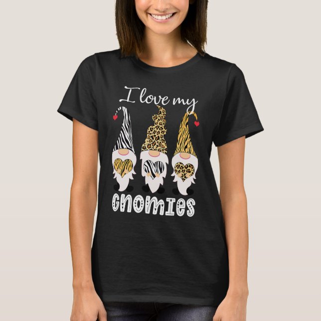 I Love My Gnomies Best Friends Matching T-Shirt (Vorderseite)