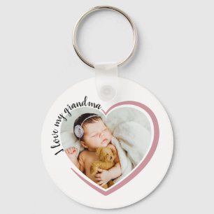 I Love My Grandma Heart Photo  Schlüsselanhänger