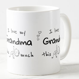 I Love my Grandma Typography Named Graphic Kaffeetasse