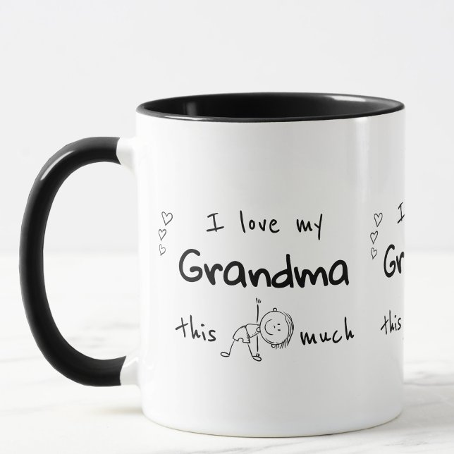 I Love my Grandma Typography Named Graphic Tasse (Von Creator hochgeladen)