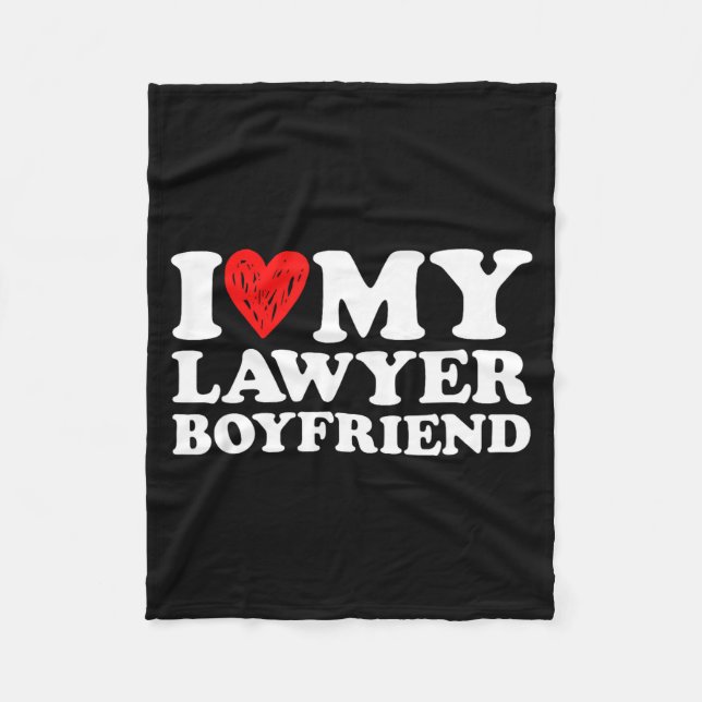 I Love My Lawyer Boyfriend Bf Valentines Day Women Fleecedecke (Vorderseite)