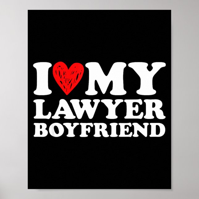 I Love My Lawyer Boyfriend Bf Valentines Day Women Poster (Vorne)