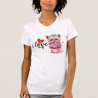 I love  my little dog Valentine's Day  T-Shirt