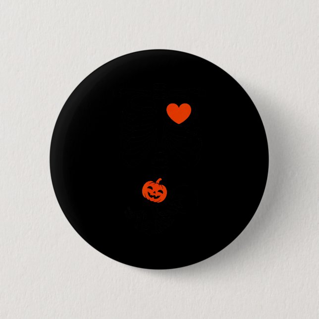 I Love My Little Pumpkin Halloween Pregnancy Revea Button (Vorderseite)