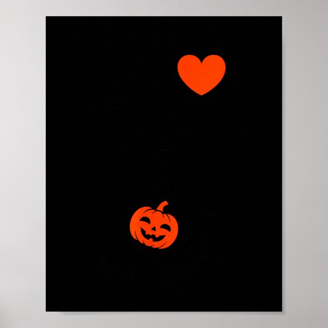 I Love My Little Pumpkin Halloween Pregnancy Revea Poster (Vorne)