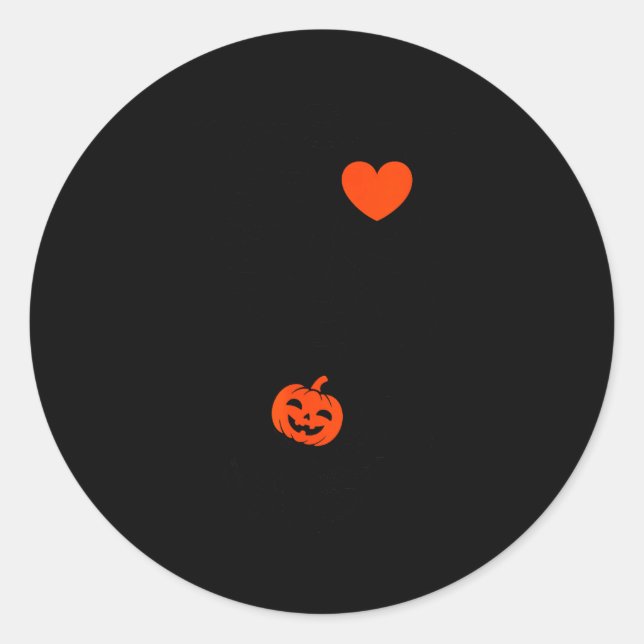 I Love My Little Pumpkin Halloween Pregnancy Revea Runder Aufkleber (Vorderseite)