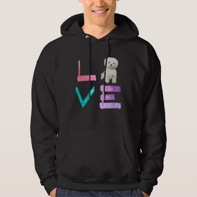 I Love My Maltese Dog   Hoodie (Vorderseite)