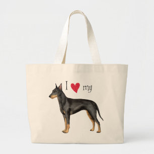 I love my Manchester Terrier Jumbo Stoffbeutel