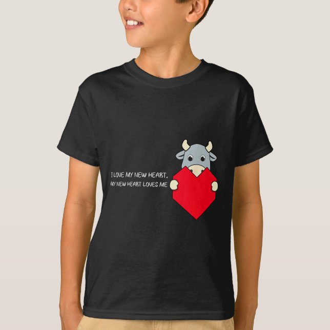 I Love My New Heart Loves Me Heart Health Awarenes T-Shirt (Vorderseite)