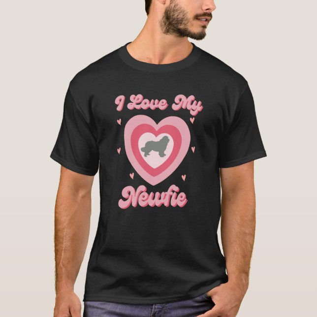 I Love My Newfie For Women Newfy Newfoundland Dog  T-Shirt (Vorderseite)