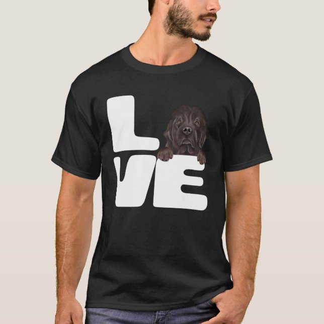 I Love My Newfoundland Dog T-Shirt (Vorderseite)