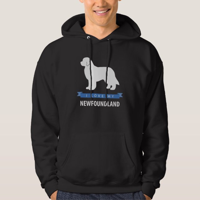 I Love My Newfoundland Hoodie (Vorderseite)