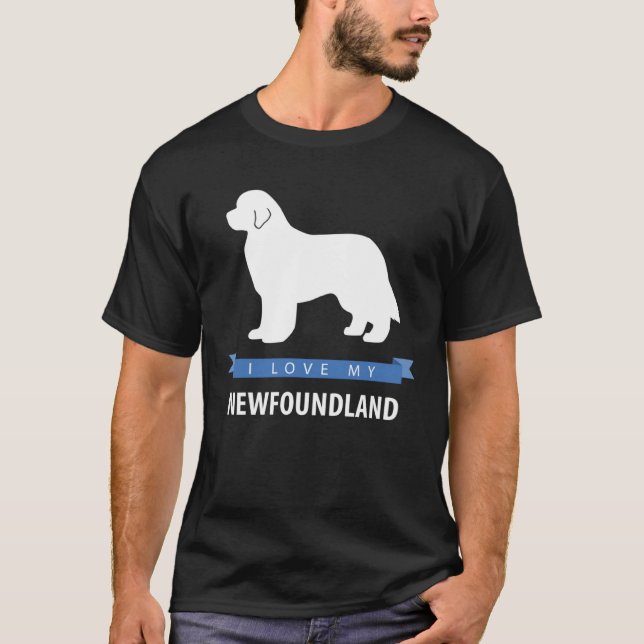 I Love My Newfoundland T-Shirt (Vorderseite)