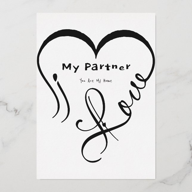 I Love My Partner - You Are My Home Throw Pillow Folieneinladung (Vorderseite)