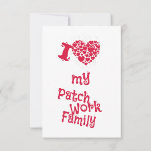 I love my Patchwork Family - Eine Liebeserklärung Dankeskarte