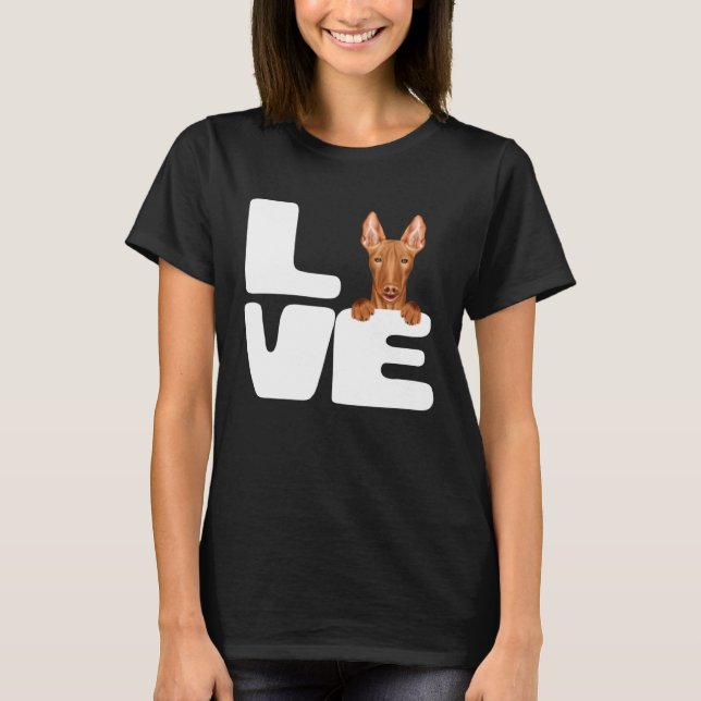 I Love My Pharaoh Hound Dog T-Shirt (Vorderseite)